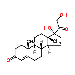 17alpha,21-Dihydroxypregna-4-ene-3,20-dione structure, CAS 152-58-9