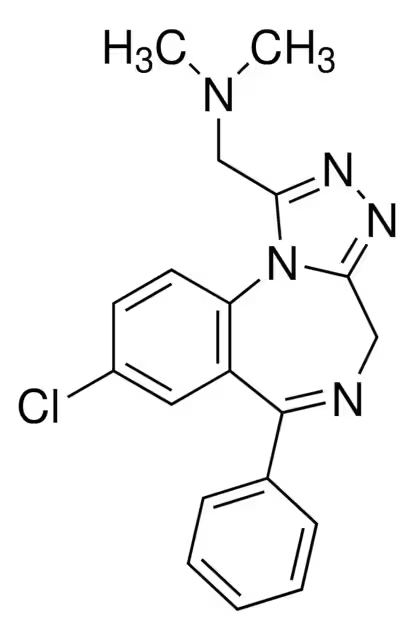 Adinazolam structure, CAS 37115-32-5