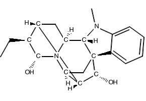 Ajmaline structure, CAS 4360-12-7