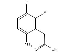 (4-Amino-2,3-difluorophenyl)acetic acid structure, CAS 835912-66-8