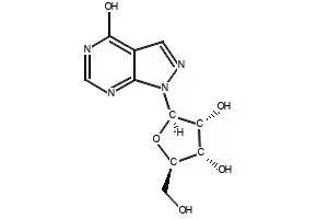 Allopurinol riboside structure, CAS 16220-07-8