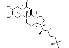 Alpha-ecdysone structure, CAS 3604-87-3