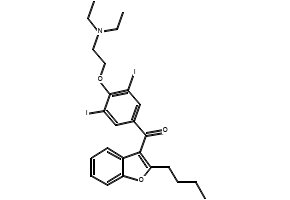 Amiodarone structure, CAS 1951-25-3