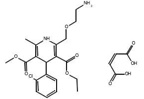 Amlodipine maleate structure, CAS 88150-47-4