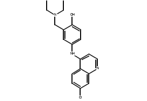 Amodiaquine structure, CAS 86-42-0