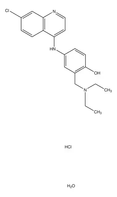 Amodiaquine hydrochloride structure, CAS 6398-98-7