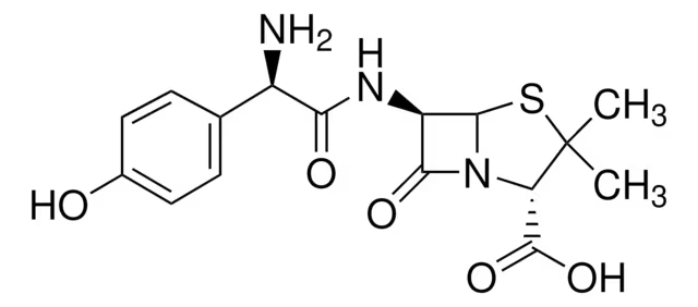 Amoxicillin structure, CAS 26787-78-0