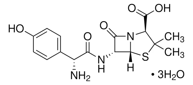 Amoxicillin trihydrate structure, CAS 61336-70-7