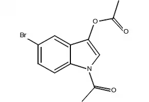1-Acetyl-5-bromo-4-chloro-1H-indol-3-yl acetate structure, CAS 3030-06-6