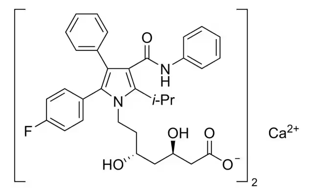 Atorvastatin calcium structure, CAS 134523-03-8