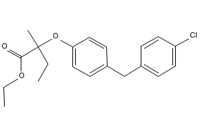 Beclobrate structure, CAS 55937-99-0