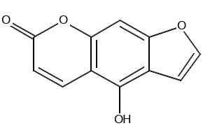 Bergaptol structure, CAS 486-60-2