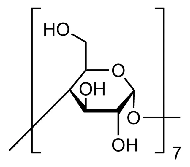 Beta-cyclodextrin structure, CAS 7585-39-9