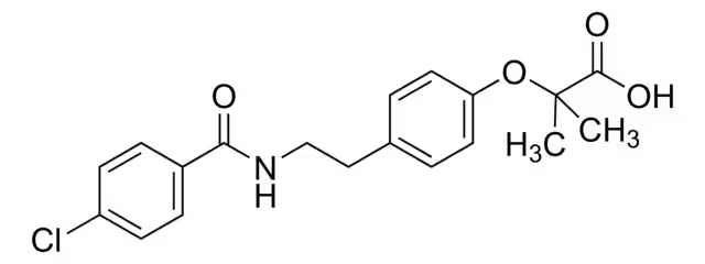 Bezafibrate structure, CAS 41859-67-0