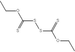 Bisethylxanthogen structure, CAS 502-55-6