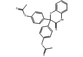 Bisoxatin acetate structure, CAS 14008-48-1