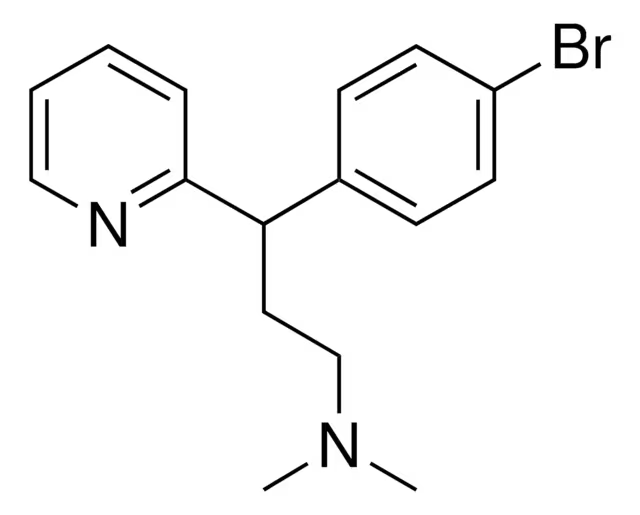 Brompheniramine structure, CAS 86-22-6