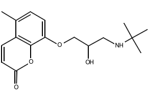 Bucumolol structure, CAS 58409-59-9