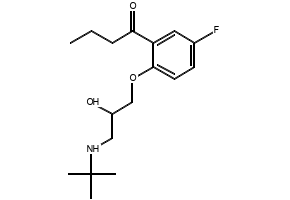 Butofilolol structure, CAS 64552-17-6