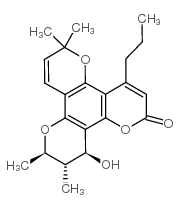 Calanolide A structure, CAS 142632-32-4