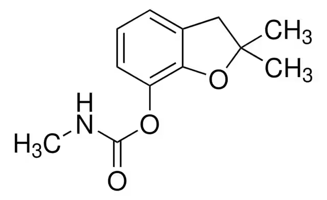 Carbofuran structure, CAS 1563-66-2