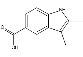 1-Benzyl-2,3-dimethyl-1H-indole-5-carboxylic acid structure, CAS 313498-12-3