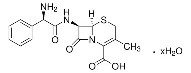 Cephalexin structure, CAS 15686-71-2