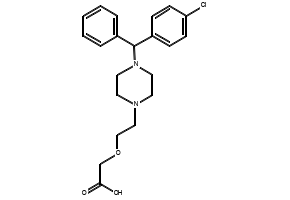 Cetirizine structure, CAS 83881-51-0