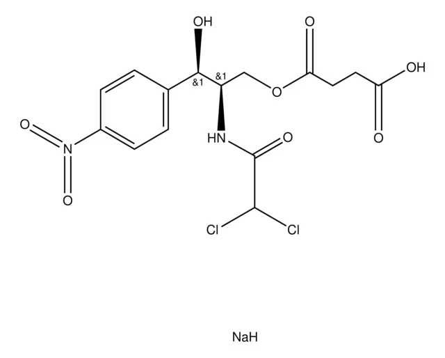 Chloramphenicol succinate sodium structure, CAS 982-57-0