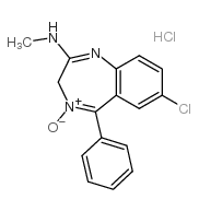 Chlordiazepoxide hydrochloride structure, CAS 438-41-5
