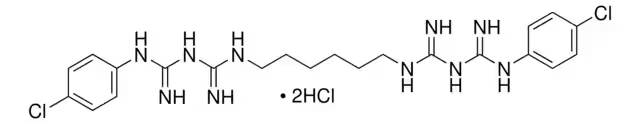 Chlorhexidine dihydrochloride structure, CAS 3697-42-5