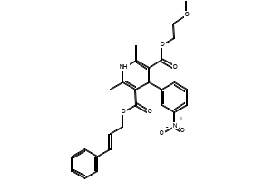 Cilnidipine structure, CAS 132203-70-4
