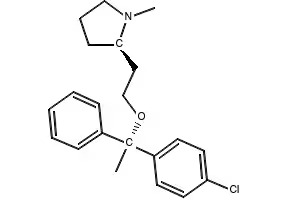 Clemastine structure, CAS 15686-51-8