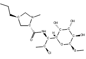 Clindamycin structure, CAS 18323-44-9