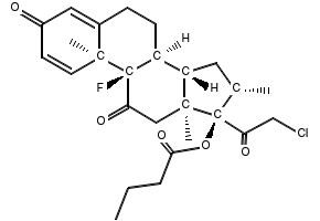 Clobetasone structure, CAS 54063-32-0