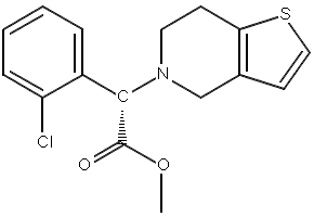Clopidogrel structure, CAS 113665-84-2