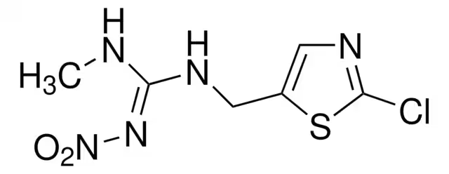 Clothianidin structure, CAS 210880-92-5
