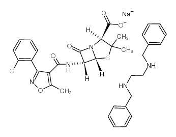 Cloxacillin benzathine structure, CAS 23736-58-5