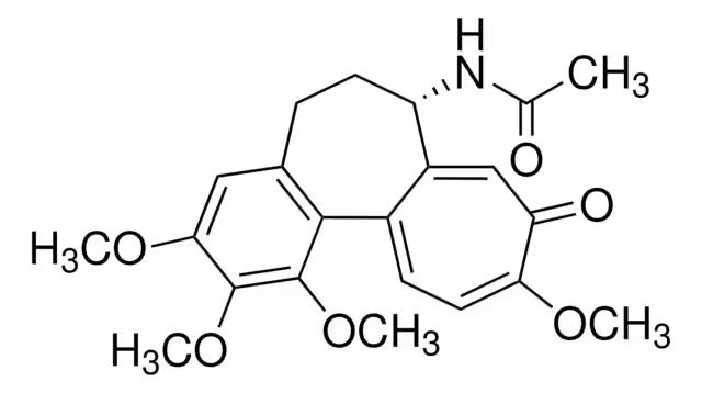 Colchicine structure, CAS 64-86-8