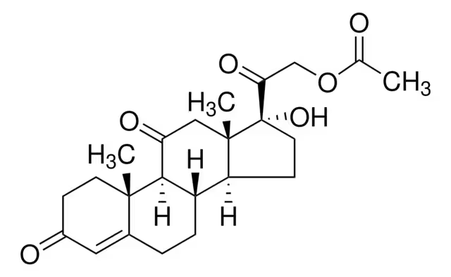 Cortisone acetate structure, CAS 50-04-4