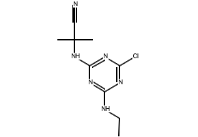 Cyanazine structure, CAS 21725-46-2