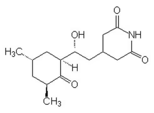 Cycloheximide structure, CAS 66-81-9