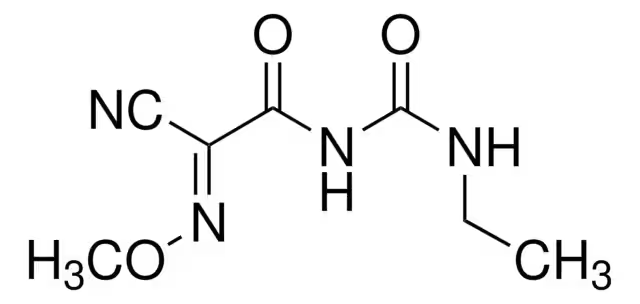 Cymoxanil structure, CAS 57966-95-7