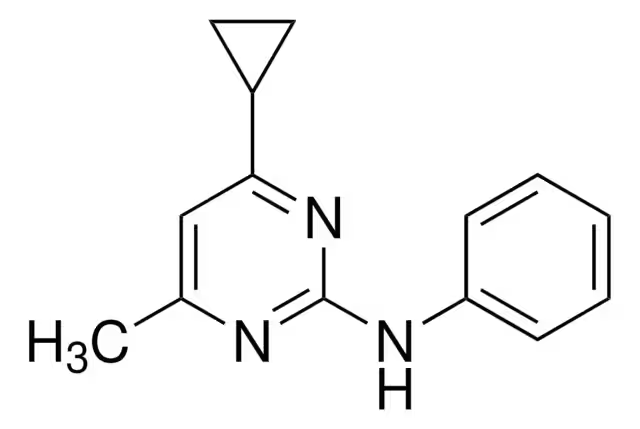 Cyprodinil structure, CAS 121552-61-2