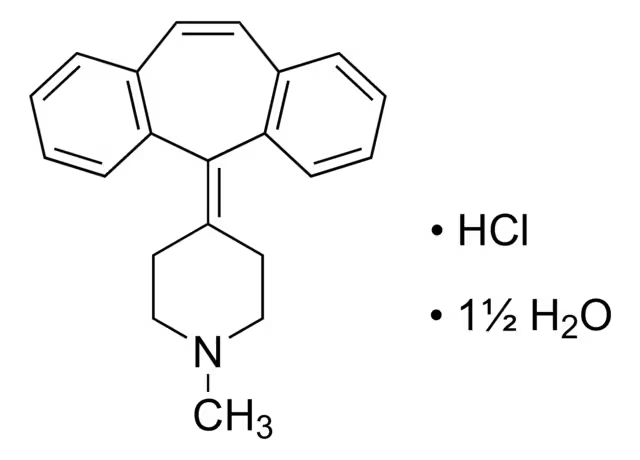 Cyproheptadine hydrochloride structure, CAS 41354-29-4