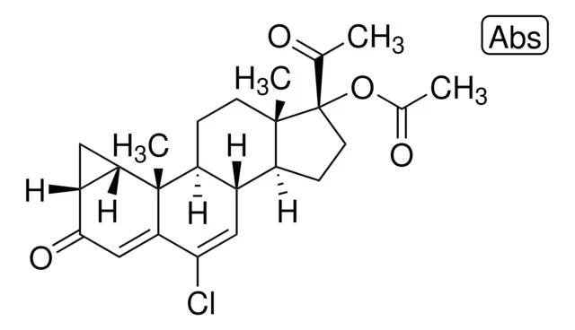 Cyproterone acetate structure, CAS 427-51-0