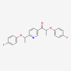 2-(4-Fluorophenoxy)-1-{6-[1-(4-fluorophenoxy)ethyl]pyridin-3-yl}propan-1-one structure, CAS 2A-101404