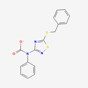 5-Benzylthio-1,2,4-thiadiazol-3-yl-phenylcarbamate structure, CAS 2A-106303