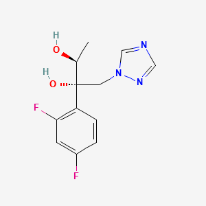 (3R)-2-(2,4-difluorophenyl)-1-(1H-1,2,4-triazol-1-yl)butane-2,3-diol structure, CAS 135270-05-2