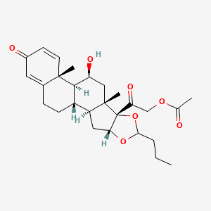 21-Acetoxy-11β-hydroxy-16α,17α-propylmethylenedioxpregna-1,4-diene-3,20-dione structure, CAS 51333-05-2